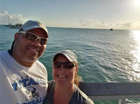 Don and Shontelle Moore together by the water