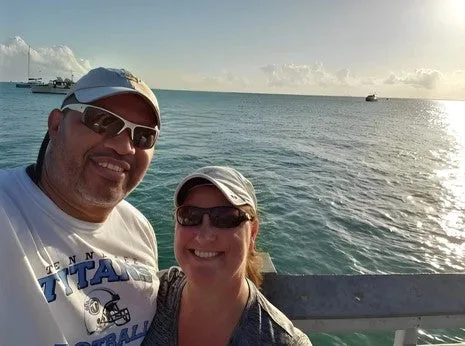 Don and Shontelle Moore together by the water