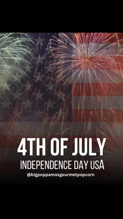 Independence Day reel cover with fireworks and an American flag.