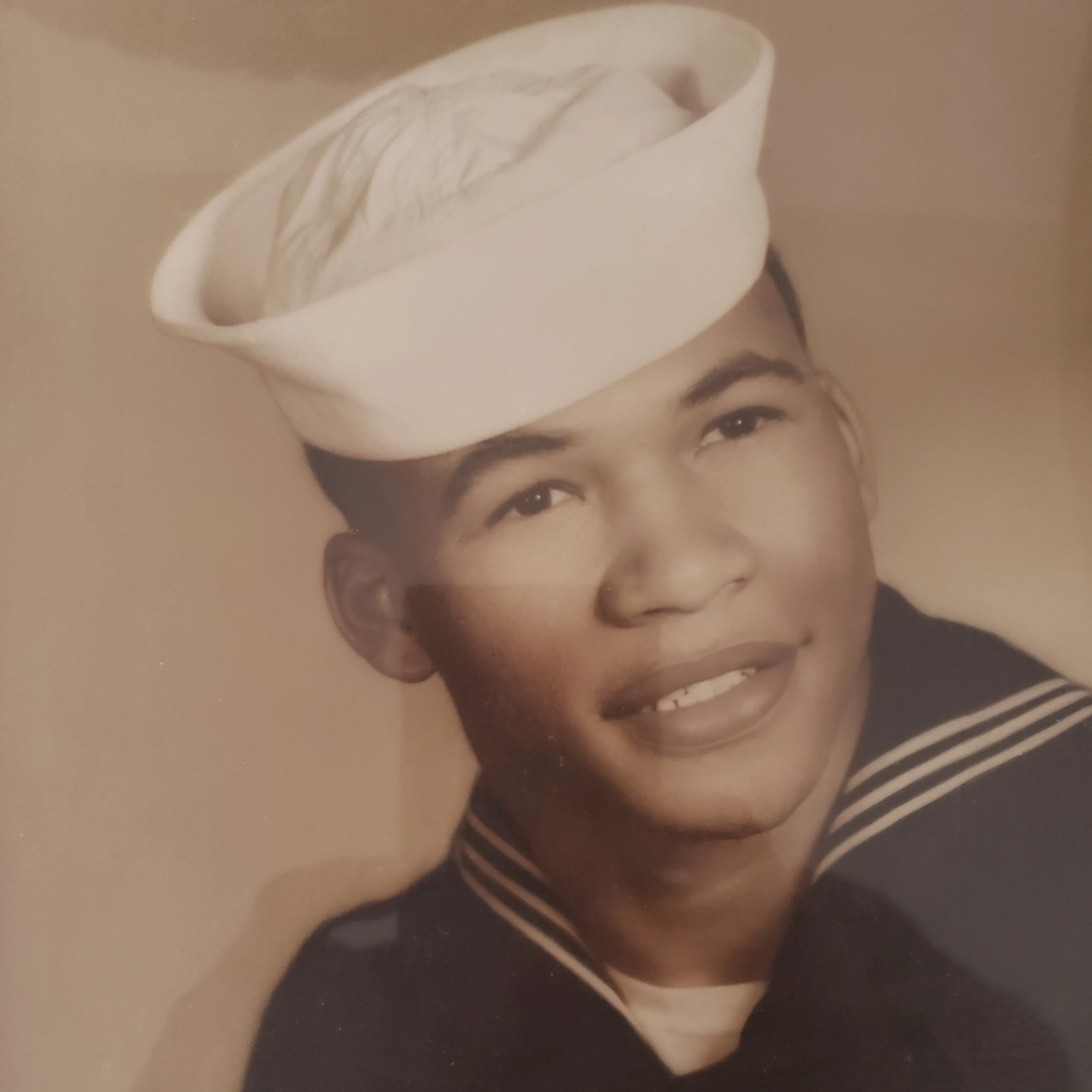 Simon Moore in his Navy uniform